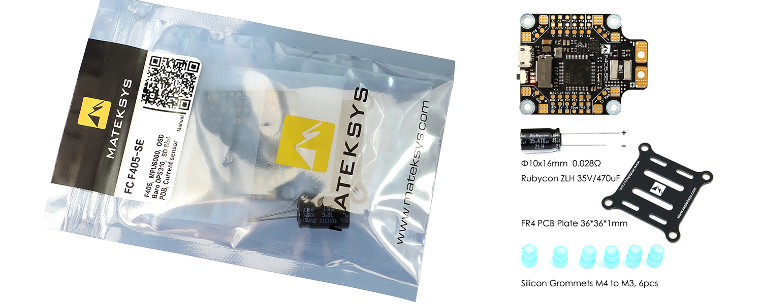 Matek Flight Controller F405-SE F4 FC Built-in OSD SD Slot Current Sensor 30.5x30.5mm Mounting for RC FPV Racing Drone 